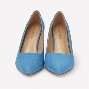 Dream Pairs Blue Suede Pointed Toe Stiletto Heels Size 10 NWT